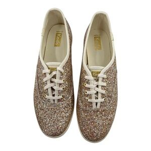 Keds Women's Sparkling Sneakers - Gold and Cream Size 10 Great Bridal Shoes